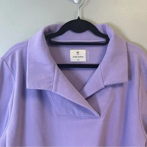 Dudley Stephens Fleece Violet Sheffield Island Pullover in Terry Fleece XXL EUC Purple