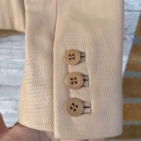 Max Mara leather jacket ruffle collar size 4