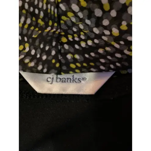 cj banks  Blouse Womens 3X Used Black Lime