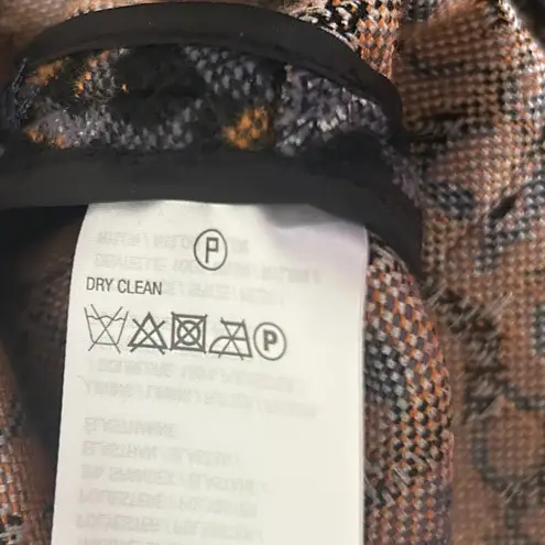 LOGO Lavish Women Shacket XL Patchwork Mix Media Front Snap Jacket Boho Western Blue