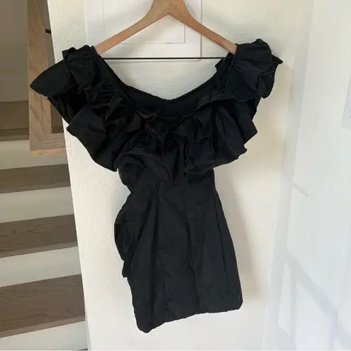 Alexis Benicia Ruffle Mini Dress in Black