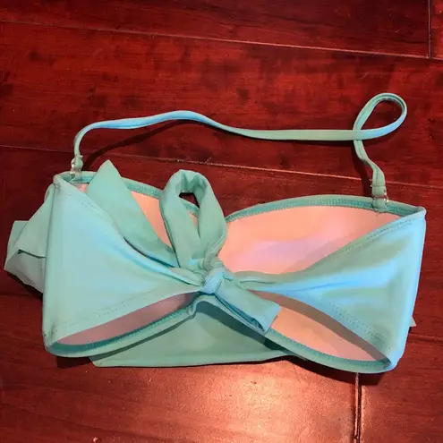 Hula Honey Turquoise Flounce Bikini Top