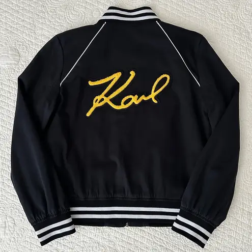 Karl Lagerfeld Paris Karl Patch Varsity Bomber Jacket Women’s Medium