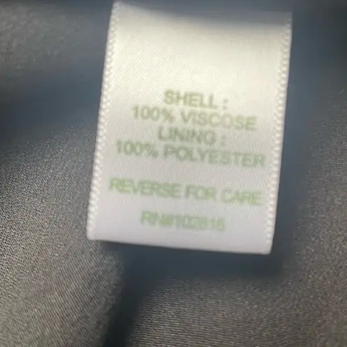 Garnet Hill Boho Dress Midi Flowy Black Multi Painterly Polka Dots Womens Size 6