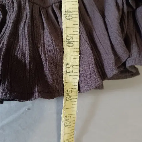 Chadwick's Crinkle Rayon Brown Dress, V-Neck, Pullover, Easy Drape Petite Large