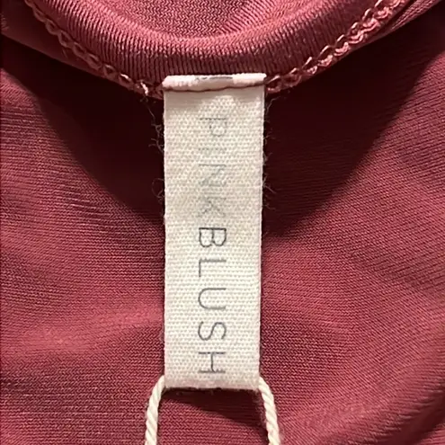 Pinkblush  size large womens wrap dress knee length long sleeve stretchy material