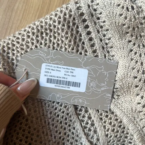 Meshki  Lily mixed yarn maxi dress