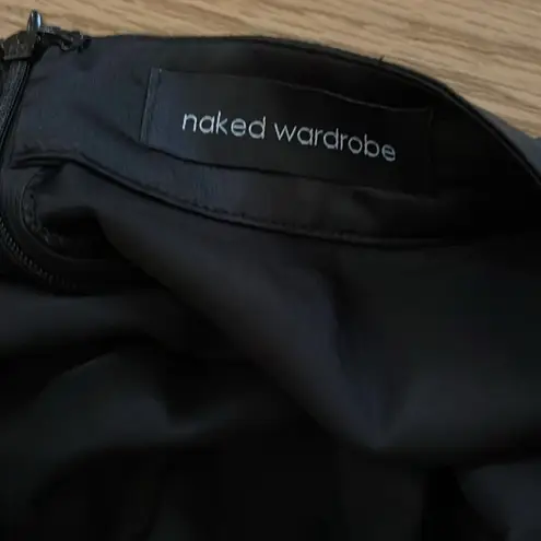 Naked Wardrobe Black Ruched Wrap Maxi Skirt