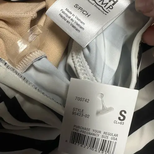 Motherhood Baby Bump Maternityty Swimsuit sz S Black