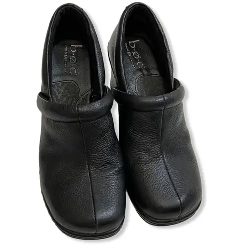 Born concept B.O.C.  Black Leather Lesa Clog