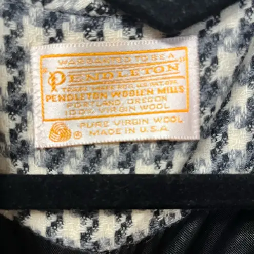 Pendleton 1970s Vintage  Women’s Blazer Jacket Houndstooth 100% Virgin Wool Sz 14