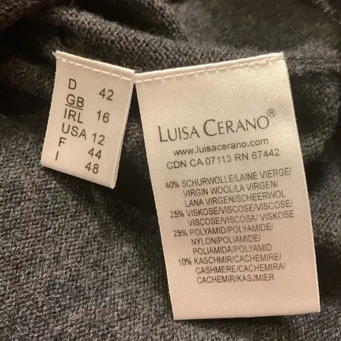 Luisa Cerano virgin wool cashmere blend sweater dress 12