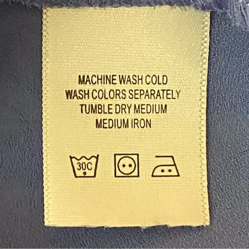 Chadwick's CHADWICK’S periwinkle with cream abstract roses/leaves maxi dress. Size 10. EUC