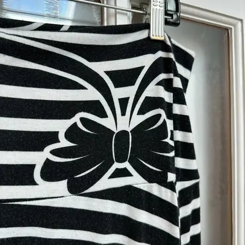 LuLaRoe  | Vintage & Rare Bow Stripe Black & White Maxi Skirt Size L Large