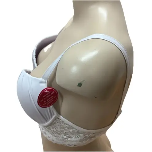 Massam Size Large White Lace Trim Underwire Bra Made in Brazil New with Tag