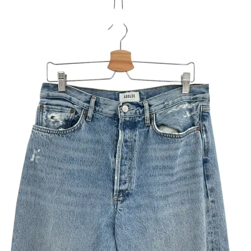 AGOLDE  90s Mid Rise Loose Jeans Distressed Ripped‎ Wander Denim Size 28