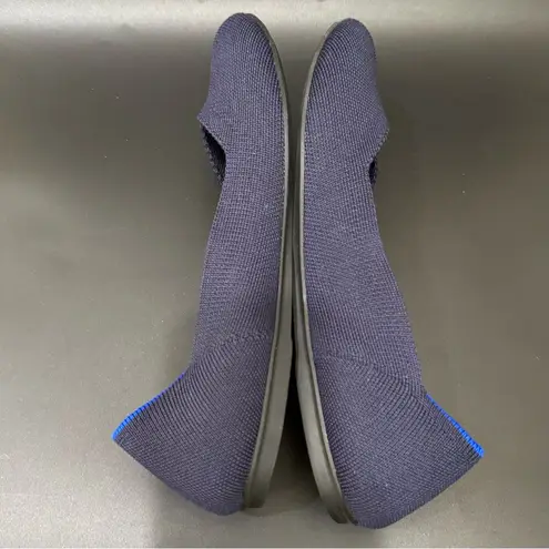 ROTHY’S The Flat Round Toe Navy Blue Halo Ballet Flats Women’s Shoes Size 8