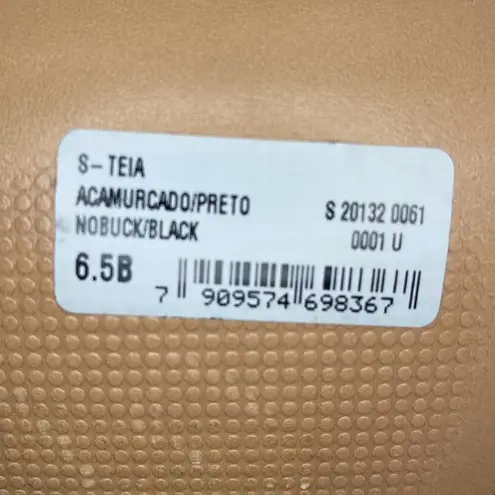 Schutz Teia Embellished Harness Suede Black Ankle Boots Size 6.5