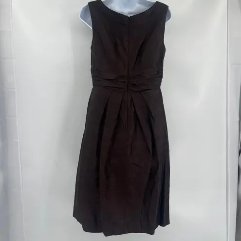 Vtg 90s Watters & Watters Silk Duipioni Cocktail Dress 6 Brown Wedding Empire