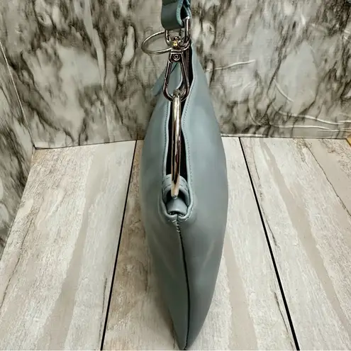 Retropose Handmade Italian Leather Boho Chic Blue Hobo Bag Coquette Coastal Vibe