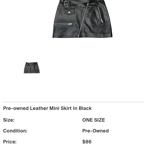 SEEK the Label Black Faux Leather Mini Skirt Size XS