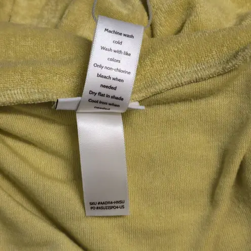 ANDIE NWT The Bioko Dress Honeysuckle Hooded Pockets V Neck Terry Knit Hoodie S