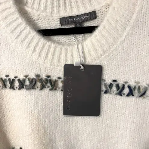 Gray Collective Confetti Stripe Knit Sweater Green Size XL