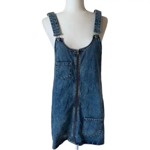 ZARA #100  DENIM OVERALL MINI WITH TIE DYE TANK