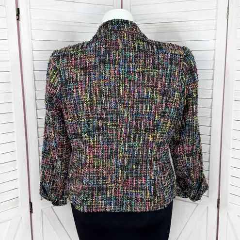 Coldwater Creek Vintage Boucle Tweed Wool Blend Blazer Jacket Multicolor 14