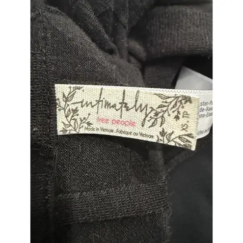 Intimately Free People Bodysuit Long Sleeve Square Neck Top Black XS