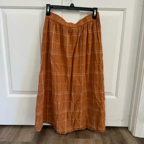 Patagonia Women’s  Light A/C Skirt in Harvest Windowpane Umber Brown Size S