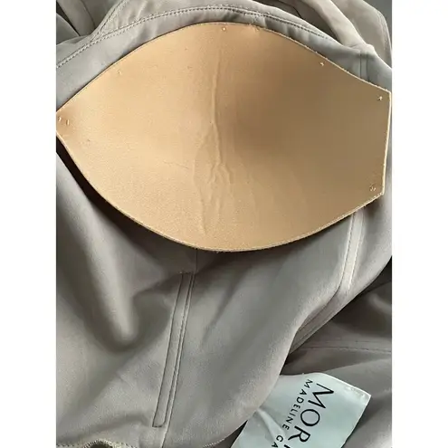 Morilee by Madeline Gardner Latte Taupe Long Gown Chiffon Dress Plus size Tan Size 10