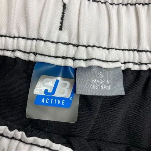 SB ACTIVE, Jogging Suit, Black & White, Jacket Size Medium, Pants Size Small