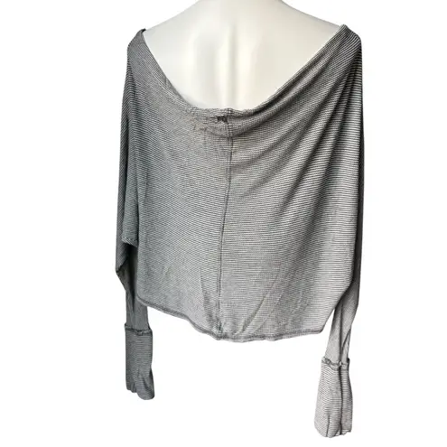 Elan Slouchy Dolman Batwing Waffle Knit Top, Sz L