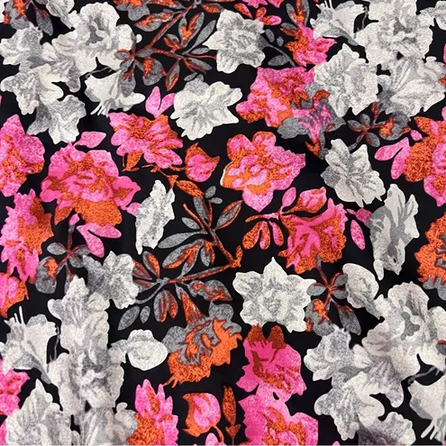 Cinq à Sept Cinq a Sept Black Floral 100% Silk Mini Slip Dress w/ Side Tie Size 2