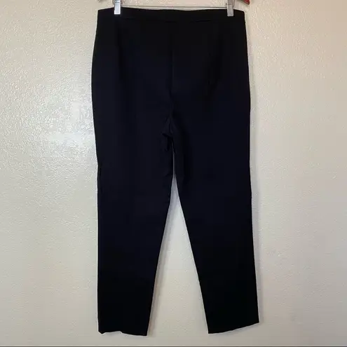 DKNY  Faux Leather Trim Straight Dress Pants 12 NWT