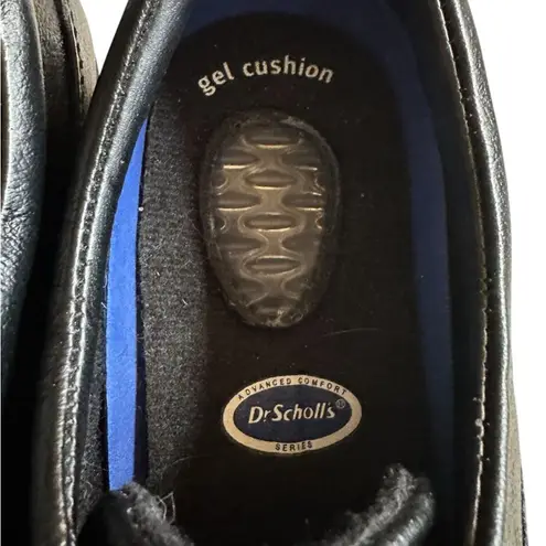 Womens Dr. Scholl's Black Leather Hook & Loop Closure