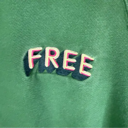 Wilfred Aritiza Free Airy Fleece Boyfriend Crew Size Large Forest Green Outdoor