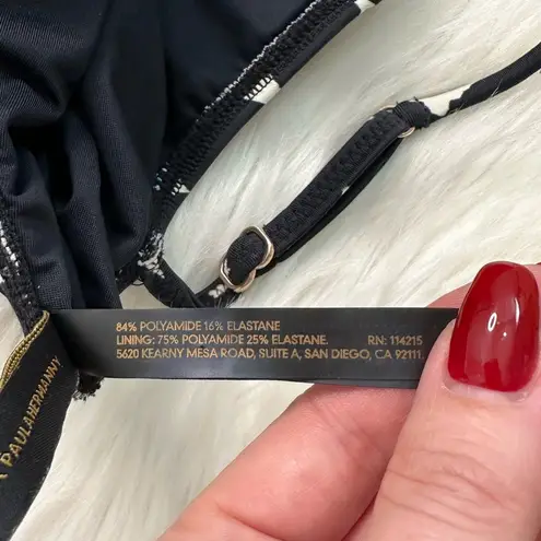 ViX by Paula Hermanny Dolce Bandana Cutout Printed Swimsuit Black