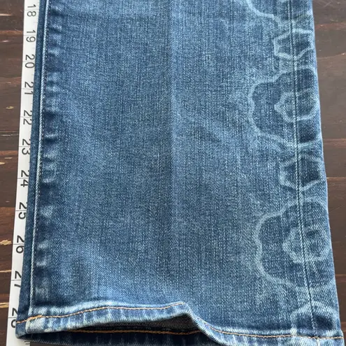 Chico's  High Rise Laser Print Straight leg Jeans 12R