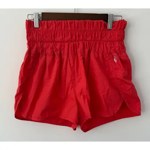 Free People FP Movement The Way Home Shorts Women's Sz Medium Red Activewear