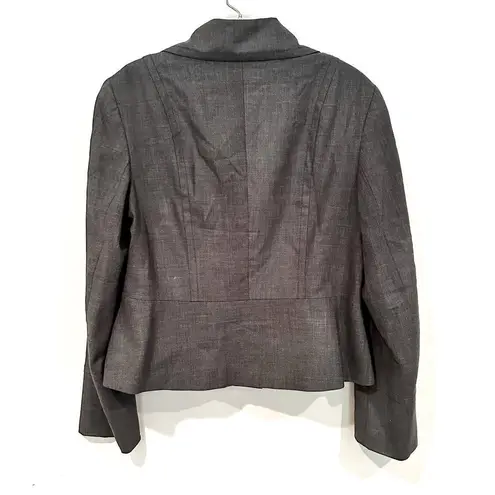 Laurel By Escada Virgin Wool Double Breasted Blazer Women's Size 40 (US Size 8) Gray