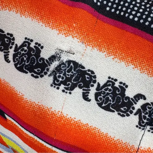 Angie  Southwestern Aztec Elephants Print Open Front Kimono Topper Medium thumbnail 8