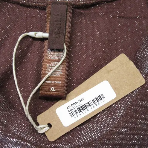 SKIMS NWT Shimmer Long Slip Dress in Cocoa Metallic Bodycon Maxi Slipdress XL