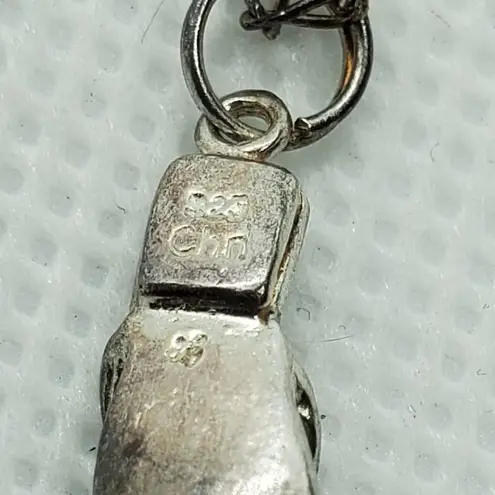 Sterling Silver Flip Flop Necklace Silver