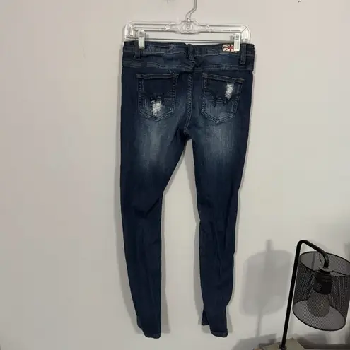 Machine Jeans Inc Machine pour neuf mode Distressed Ripped Skinny Jeans Juniors Size 9 Women's Size 30
