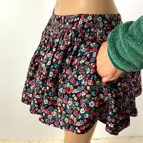 Jack Wills VTG vintage floral print flare 100% cotton mini skirt