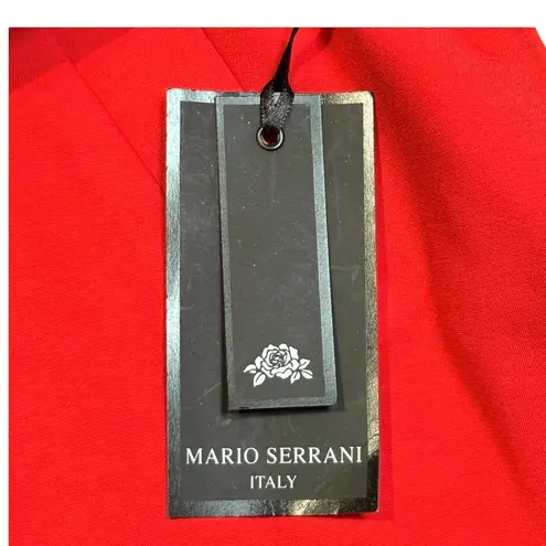 Mario Serrani Orange Stretch Ponte Mini Skirt A-Line Women Size 8 New NWT