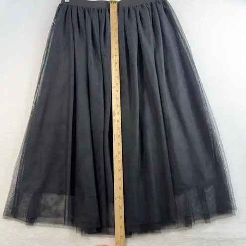 Divided  H&M M Medium Midi Skirt Black Tulle Holiday Whimsigoth Fairycore Witchy