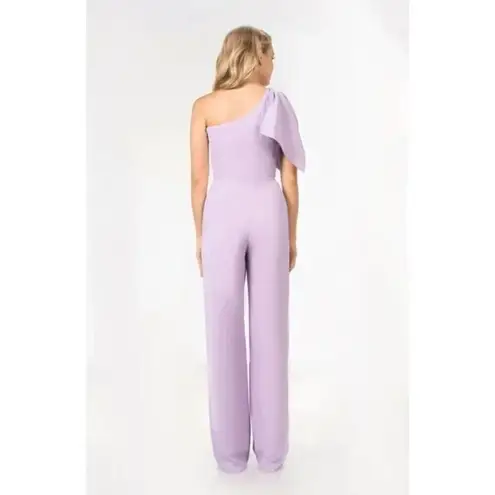 Dress the Population Tiffany One-Shoulder Jumpsuit in Wisteria Size Medium